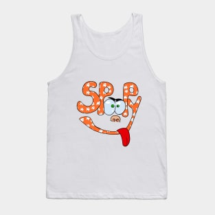 Halloween Spoopy Face Doodle Tank Top